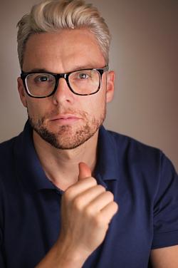 Timothy James headshot - Platinum Blonde